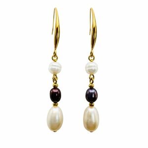 White and Black Freshwater Pearl Dangles